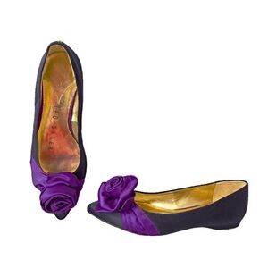 Ted Baker London New Satin Rosette Flats Ballet Pointed Toe
